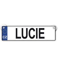 Originálna SPZ cedula s menom LUCIE C637800050 Nekupto 
