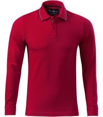 Pánska polokošeľa Contrast Stripe LS Malfini premium formula red