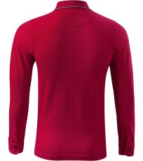 Pánska polokošeľa Contrast Stripe LS Malfini premium formula red