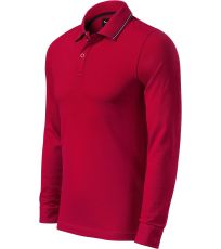 Pánska polokošeľa Contrast Stripe LS Malfini premium formula red