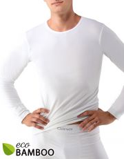 Pánske tričko s dlhým rukávom 58007P GINA biela