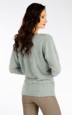 Dámsky sveter s dlhým rukávom 7F140 LITEX šedá