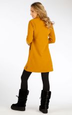 Dámska dlhá fleece mikina 7F259 LITEX tmavo horčicová