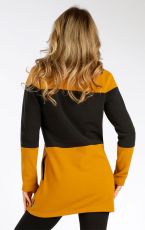 Dámska dlhá fleece mikina 7F260 LITEX tmavo horčicová