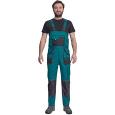 Pánske pracovné nohavice s trakmi CARL BE-01-004 Fridrich & Fridrich zelená/čierna
