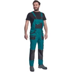 Pánske pracovné nohavice s trakmi CARL BE-01-004 Fridrich & Fridrich zelená/čierna