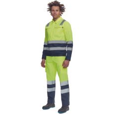 Pánske HI-VIS pracovné nohavice BURGOS Cerva žltá/navy