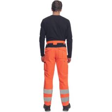 Pánske HI-VIS pracovné nohavice MAX VIVO HV Cerva oranžová