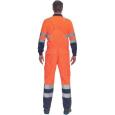 Pánske HI-VIS pracovné nohavice s trakmi LORCA Cerva oranžová/navy