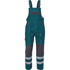 Pánske pracovné nohavice s trakmi MAX NEO REFLEX Cerva zelená