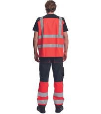 Pracovná vesta HI-VIS KNOXFIELD HVPS Cerva červená