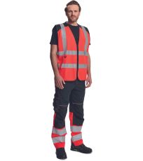 Pracovná vesta HI-VIS KNOXFIELD HVPS Cerva červená