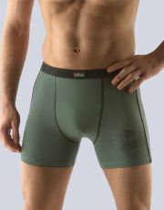 Boxerky s dlhšou nohavičkou 74071P GINA tm. šedá-čierna