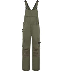 Pracovné nohavice s trakmi unisex Bib & Brace Twill Cordura Tricorp army