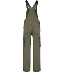 Pracovné nohavice s trakmi unisex Bib & Brace Twill Cordura Tricorp army