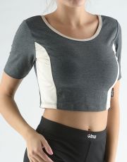 Top krátky rukáv 97012P GINA tm.sivá-piesková