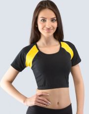 Top s krátkym rukávom 97027P GINA Čierna-púpavová