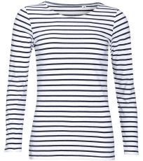 Dámske tričko dlhý rukáv MARINE WOMEN SOĽS White / Navy