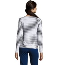 Dámske tričko dlhý rukáv MARINE WOMEN SOĽS White / Navy