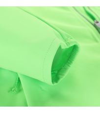 Detská softshell bunda MULTO ALPINE PRO neon green gecko