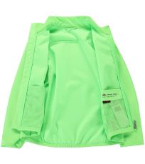 Detská softshell bunda MULTO ALPINE PRO neon green gecko