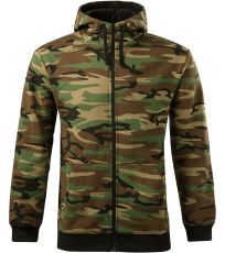 Pánska mikina Camo Zipper Malfini camouflage brown