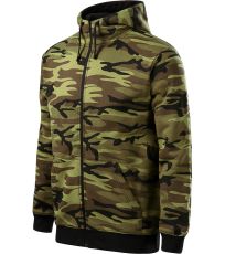 Pánska mikina Camo Zipper Malfini camouflage green