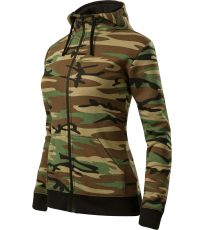 Dámska mikina Camo Zipper Malfini camouflage brown