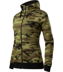 Dámska mikina Camo Zipper Malfini camouflage green