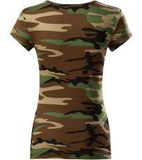 Dámske tričko Camo pure Malfini camouflage brown