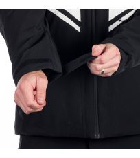 Pánska lyžiarska bunda EARL NORTHFINDER čierna biela