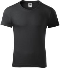 Pánske tričko Slim fit V-NECK Malfini eben šedá