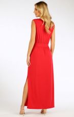 Dámske dlhé šaty bez rukávov 5G023 LITEX červená