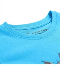 Detské tričko z organickej bavlny ECOMO 3 ALPINE PRO neon atomic blue
