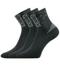 Unisex športové ponožky - 3 páry Codex Voxx tmavo šedá
