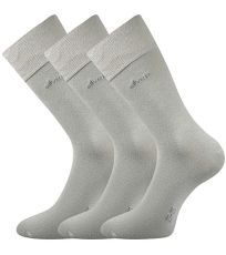 Unisex ponožky s voľným lemom - 3 páry Desilve Lonka svetlo šedá
