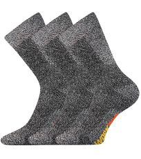 Pánske pracovné ponožky - 3 páry Pracan Boma šedá melé