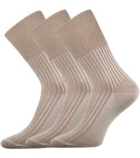 Unisex zdravotné ponožky - 3 páry Zdrav Boma béžová