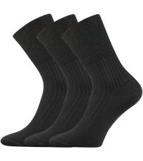 Unisex zdravotné ponožky - 3 páry Zdrav Boma čierna