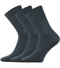 Unisex zdravotné ponožky - 3 páry Zdrav Boma tmavo šedá