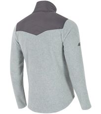 Pánska fleecová mikina H4Z17-PLM002 4F GREY MELANGE