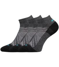 Unisex športové ponožky - 3 páry Rex 15 Voxx tmavo šedá melé