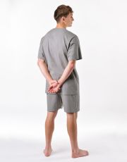 Pánske krátke pyžamo 79194P GINA šedá pepermint