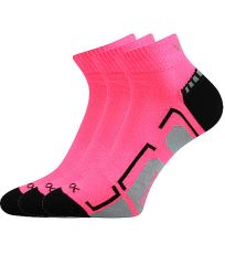 Unisex športové ponožky - 3 páry Flash Voxx neón ružová