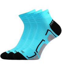 Unisex športové ponožky - 3 páry Flash Voxx neón tyrkys