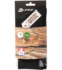 Antibakteriálne ponožky z merino vlny ERATE ALPINE PRO čierna