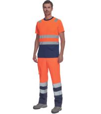 Pánske HI-VIS tričko MONZON Cerva oranžová/navy