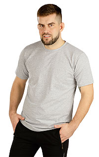 Pánske tričko 5D247 LITEX svetlo šedé melé