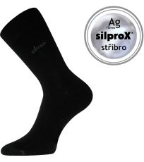 Unisex ponožky s voľným lemom - 3 páry Desilve Lonka čierna