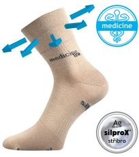 Pánske ponožky s voľným lemom Mission Medicine Voxx béžová